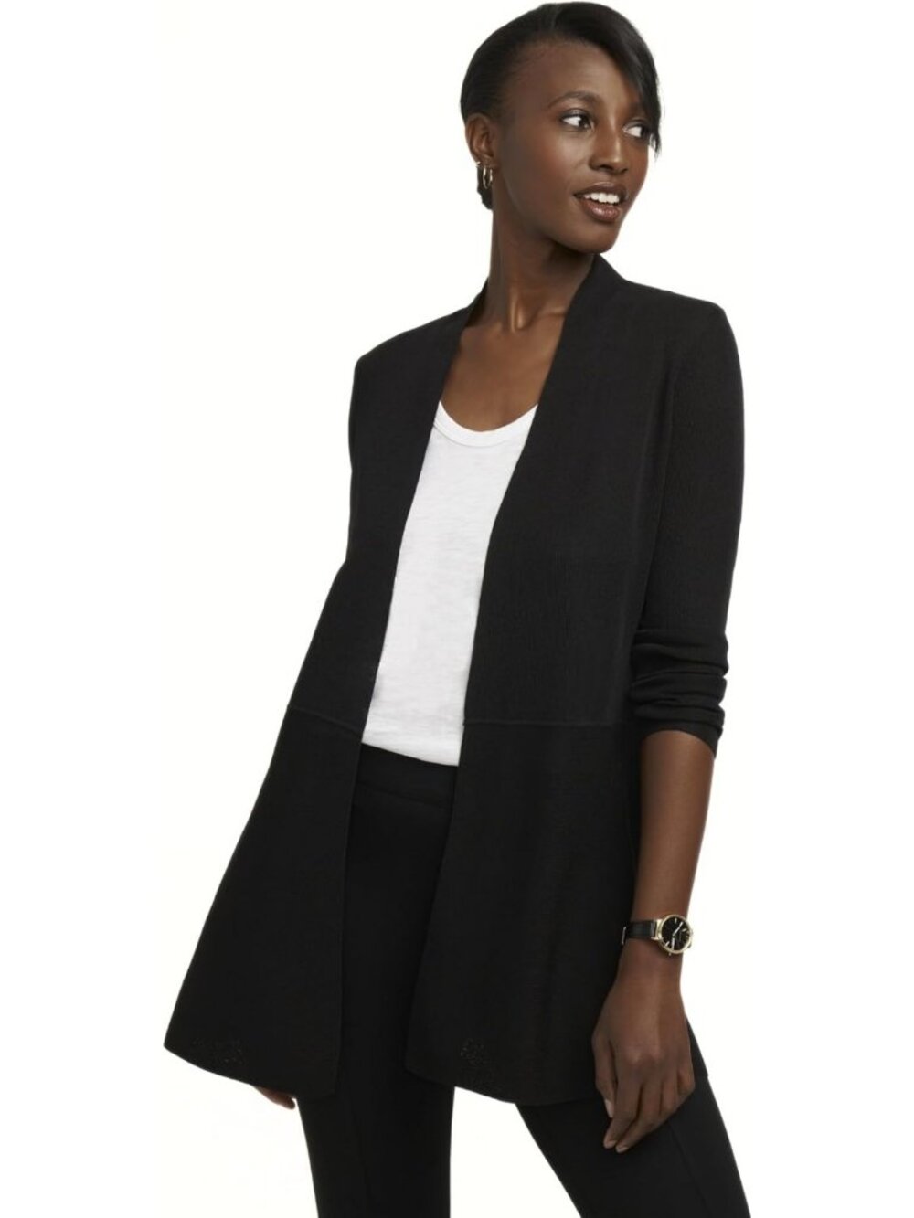 Chic Women's Long Cardigan - Cozy Knit, Open Front, Perfect for Layering